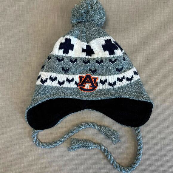 Top Of The World AU Auburn Tigers Toboggan Pom Beanie Hat Unisex One Size Gray - Picture 1 of 9